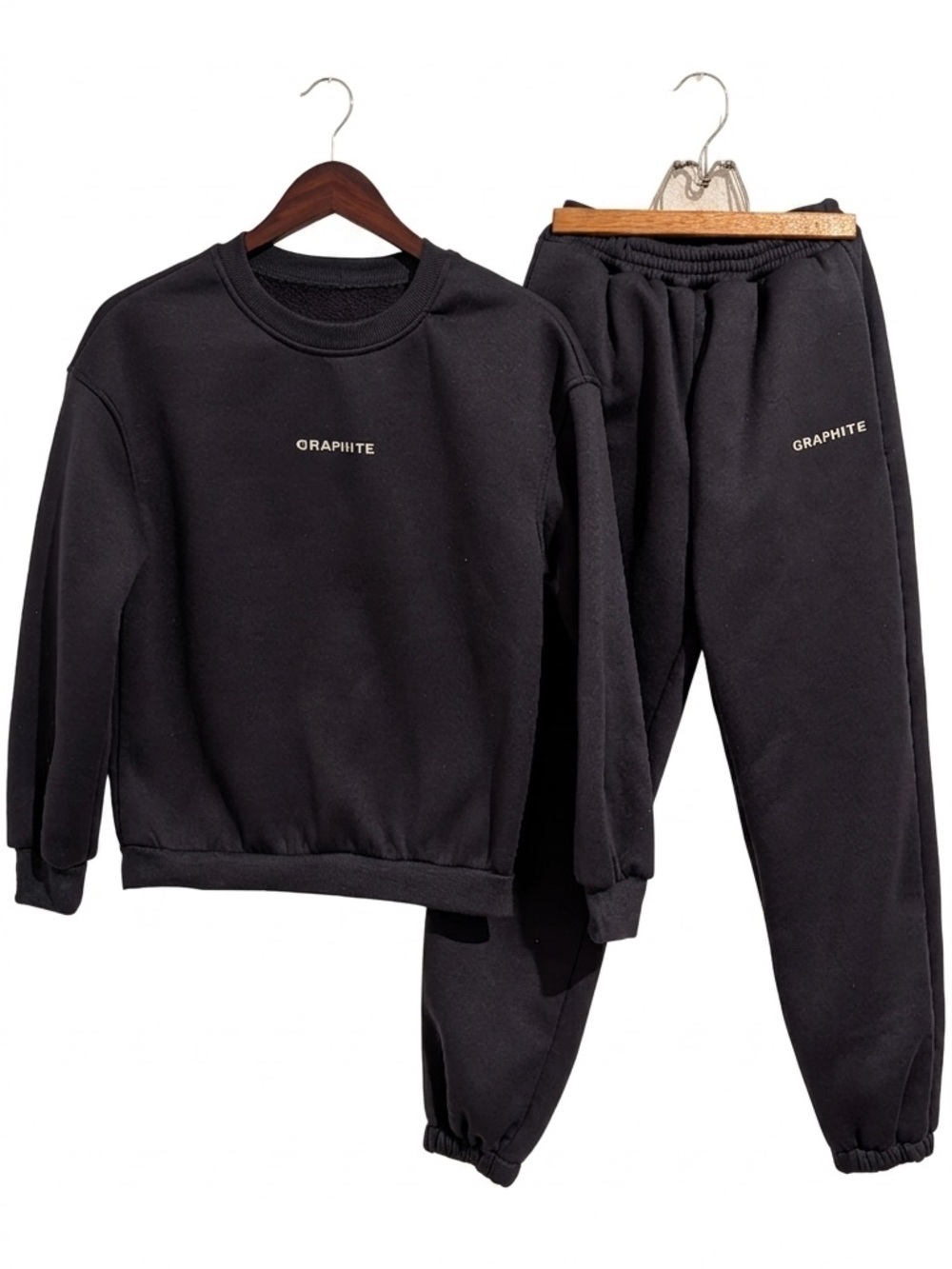 Graphite Women's Black Sweatshirt & Jogger Set
